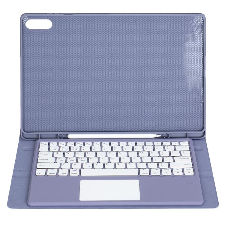 For Samsung Galaxy Tab S11 Ultra Candy Color TPU Touch Bluetooth Keyboard Leather Tablet Case with Pen Holder