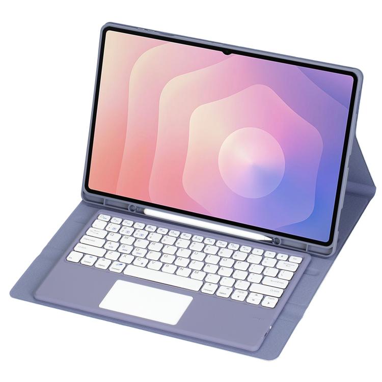 For Samsung Galaxy Tab S11 Ultra Candy Color TPU Touch Bluetooth Keyboard Leather Tablet Case with Pen Holder