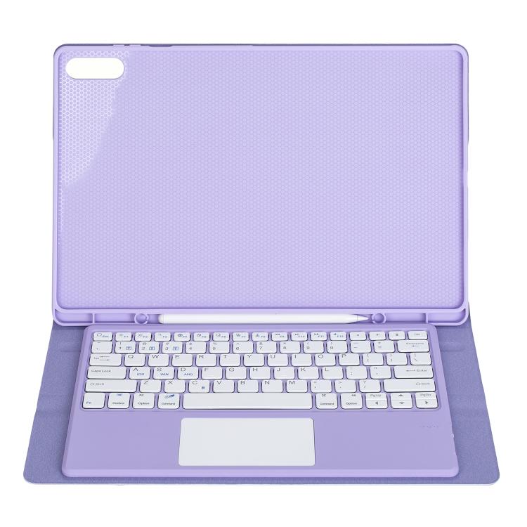 For Samsung Galaxy Tab S11 Ultra Candy Color TPU Touch Bluetooth Keyboard Leather Tablet Case with Pen Holder