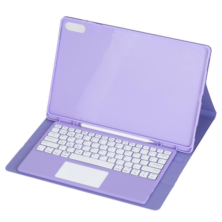 For Samsung Galaxy Tab S11 Ultra Candy Color TPU Touch Bluetooth Keyboard Leather Tablet Case with Pen Holder