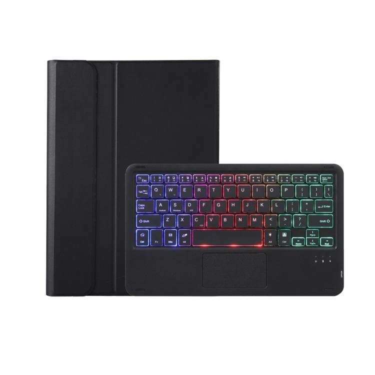 For Samsung Galaxy Tab A11+ Candy Color Touch Backlight Bluetooth Keyboard Leather Tablet Case with Pen Holder