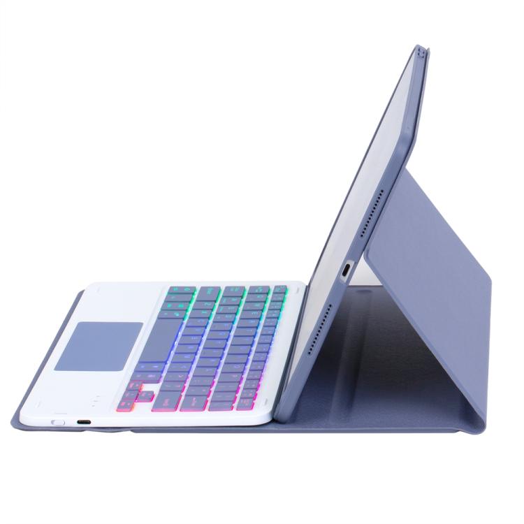 For Samsung Galaxy Tab A11+ Candy Color Touch Backlight Bluetooth Keyboard Leather Tablet Case with Pen Holder