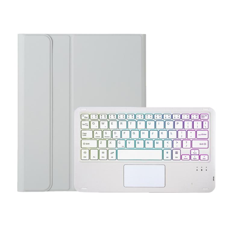 For Samsung Galaxy Tab A11+ Candy Color Touch Backlight Bluetooth Keyboard Leather Tablet Case with Pen Holder