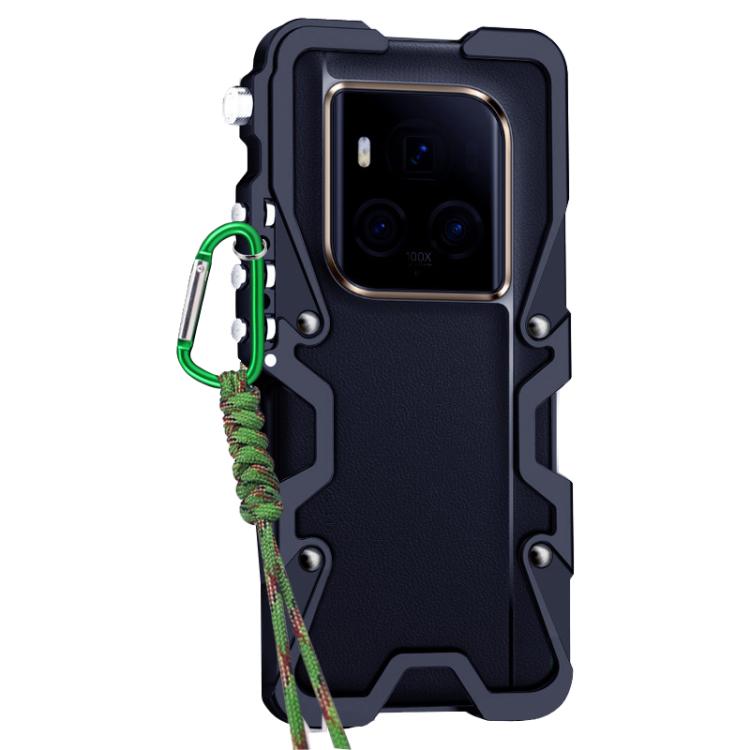 For Honor Magic6 Ultimate Trigger Design Hollow Metal Frame Phone Case with Lanyard