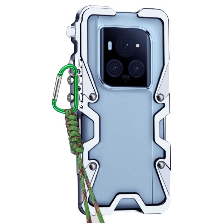 For Honor Magic6 Ultimate Trigger Design Hollow Metal Frame Phone Case with Lanyard