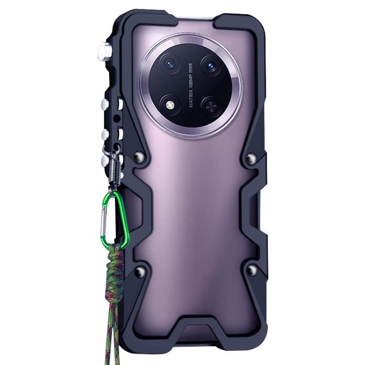 For Honor Magic7 Lite Trigger Design Hollow Metal Frame Phone Case with Lanyard