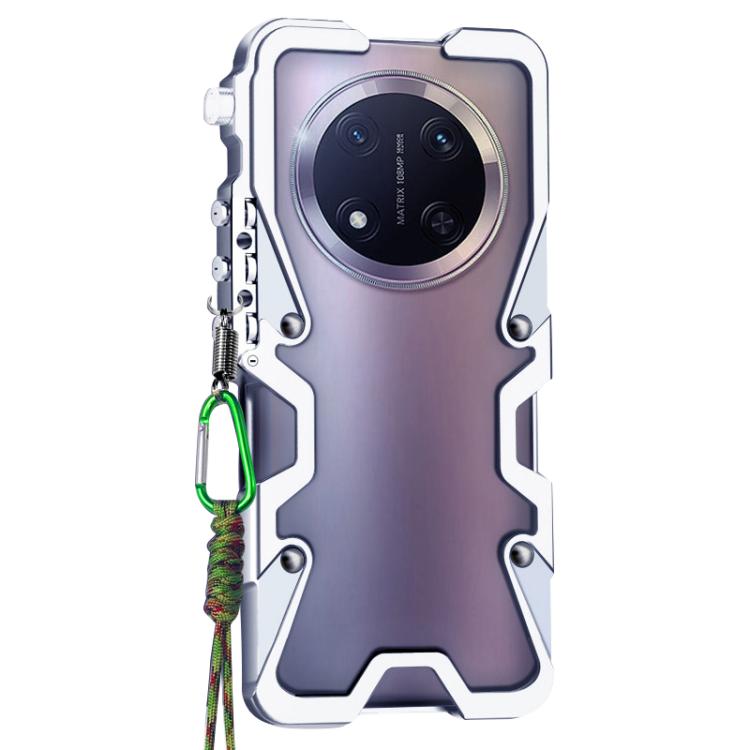 For Honor Magic7 Lite Trigger Design Hollow Metal Frame Phone Case with Lanyard