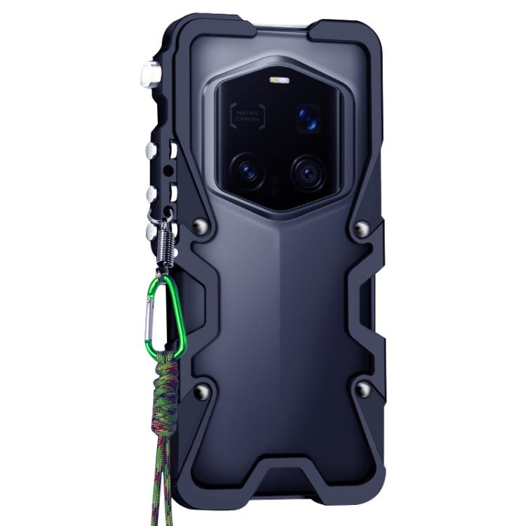 For Honor Magic7 RSR Porsche Design Trigger Design Hollow Metal Frame Phone Case with Lanyard