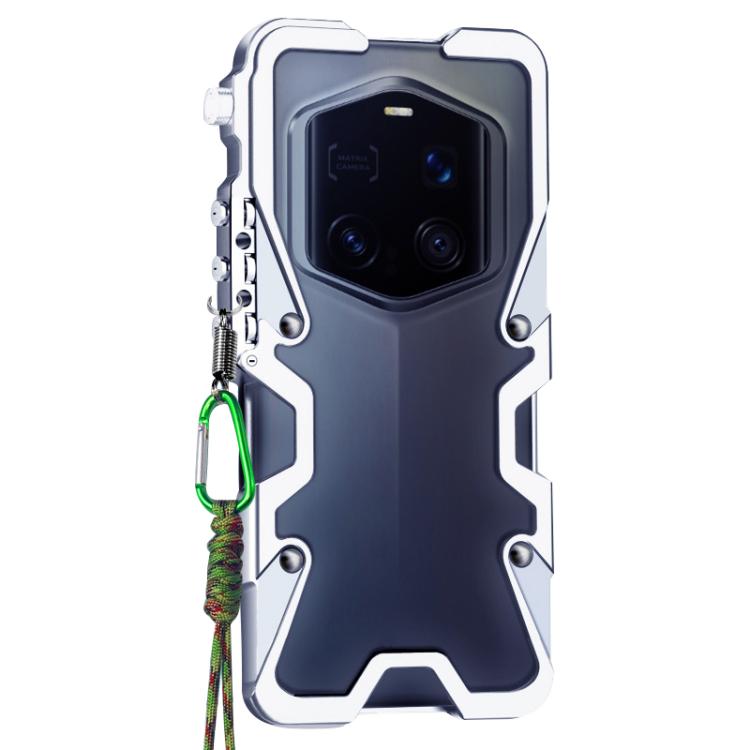 For Honor Magic7 RSR Porsche Design Trigger Design Hollow Metal Frame Phone Case with Lanyard