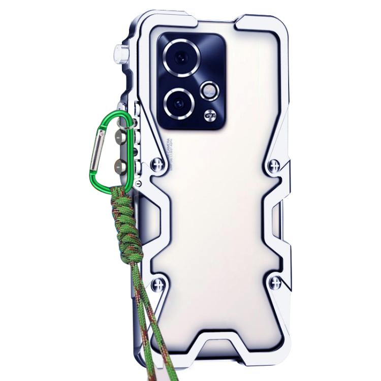 For Honor 90 GT Trigger Design Hollow Metal Frame Phone Case with Lanyard