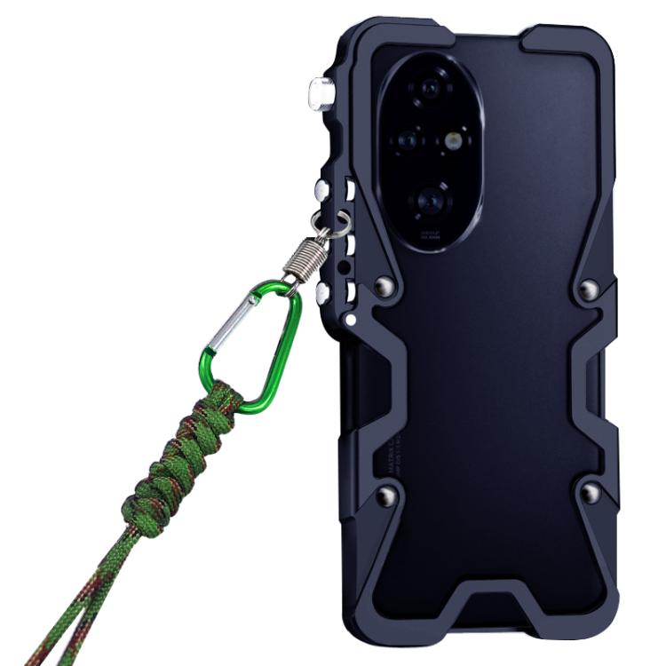 For Honor 200 Pro Trigger Design Hollow Metal Frame Phone Case with Lanyard
