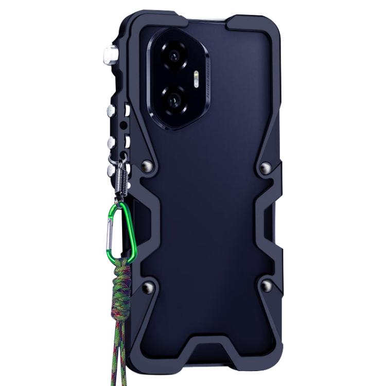 For Honor 300 Trigger Design Hollow Metal Frame Phone Case with Lanyard