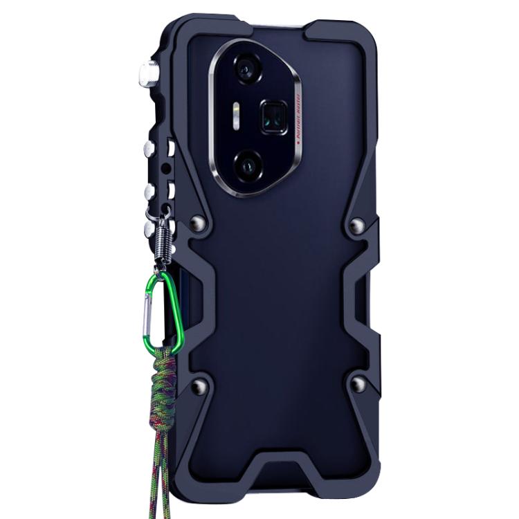 For Honor 300 Ultra Trigger Design Hollow Metal Frame Phone Case with Lanyard