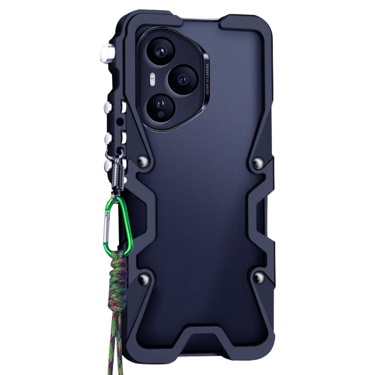 For Honor 400 Pro Global 160.8mm Trigger Design Hollow Metal Frame Phone Case with Lanyard