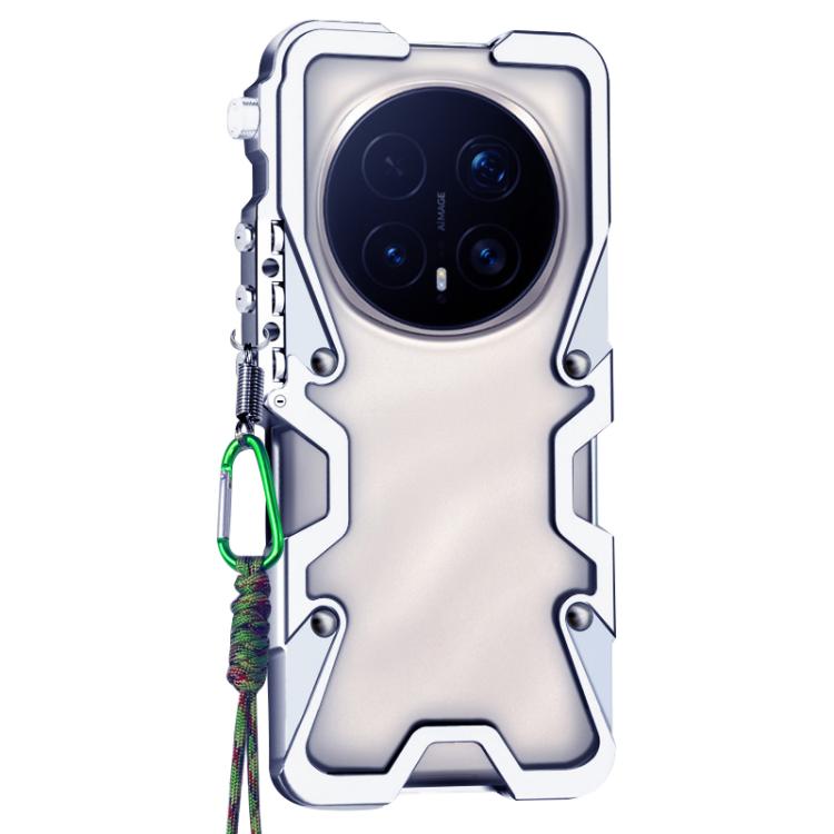 For Honor Magic8 Pro Trigger Design Hollow Metal Frame Phone Case with Lanyard