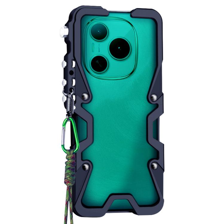 For Honor Power Trigger Design Hollow Metal Frame Phone Case with Lanyard