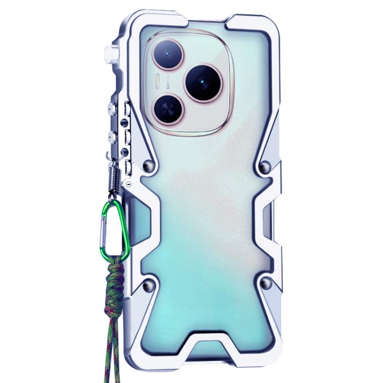 For Honor Power Trigger Design Hollow Metal Frame Phone Case with Lanyard