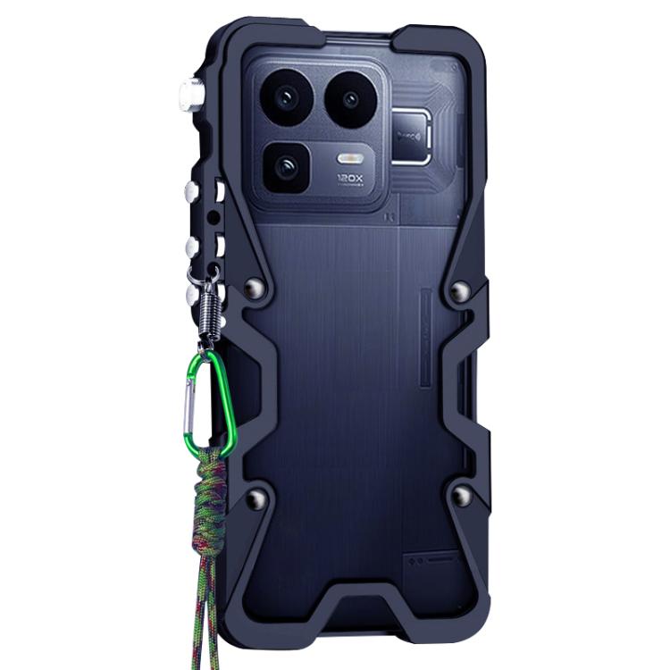 For Realme Neo8 5G Trigger Design Hollow Metal Frame Phone Case with Lanyard