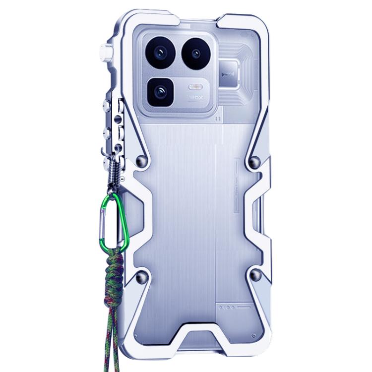 For Realme Neo8 5G Trigger Design Hollow Metal Frame Phone Case with Lanyard