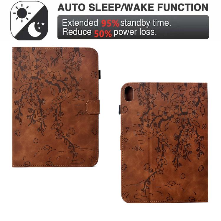 For Xiaomi Redmi Pad 2 2025 Plum Blossom Embossed Smart Leather Tablet Case