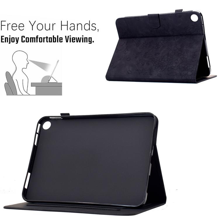For Samsung Galaxy Tab A11 / A9 Plum Blossom Embossed Leather Tablet Case