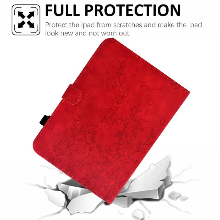 For Samsung Galaxy Tab A 10.1 2019 Plum Blossom Embossed Leather Tablet Case