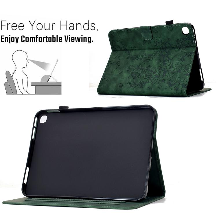 For Samsung Galaxy Tab A 10.1 2019 Plum Blossom Embossed Leather Tablet Case