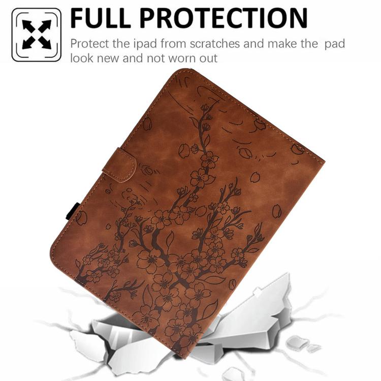 For Samsung Galaxy Tab A7 Lite / T220 Plum Blossom Embossed Leather Tablet Case