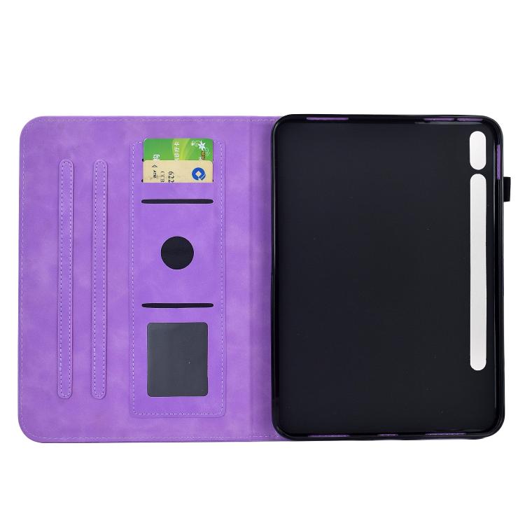 For Samsung Galaxy Tab S10 FE+ Plum Blossom Embossed Smart Leather Tablet Case