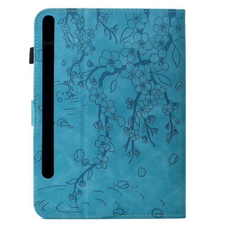 For Samsung Galaxy Tab S10 FE+ Plum Blossom Embossed Smart Leather Tablet Case