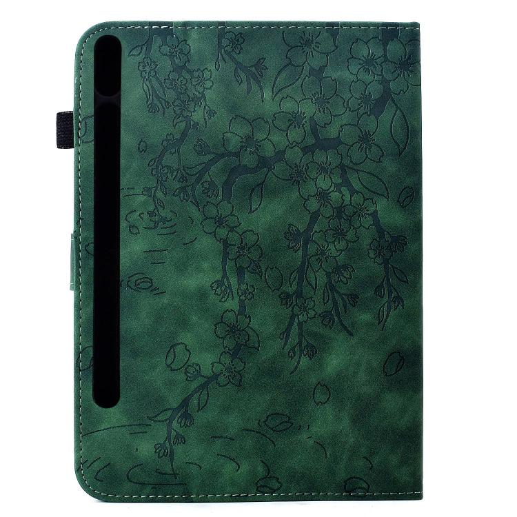 For Samsung Galaxy Tab S10 FE+ Plum Blossom Embossed Smart Leather Tablet Case