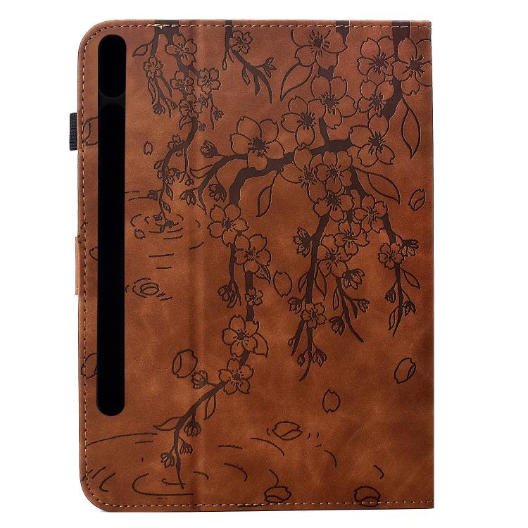 For Samsung Galaxy Tab S10 FE+ Plum Blossom Embossed Smart Leather Tablet Case