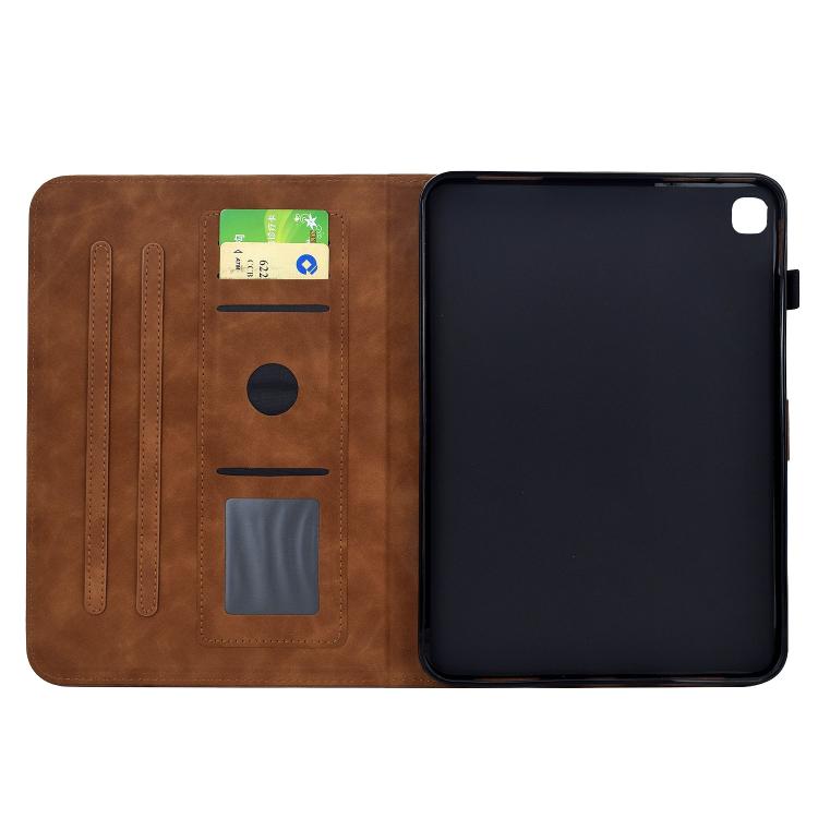 For Samsung Galaxy Tab A7 / T500 Plum Blossom Embossed Smart Leather Tablet Case