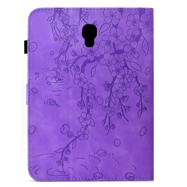 For Samsung Galaxy Tab A 10.5 / T590 Plum Blossom Embossed Smart Leather Tablet Case