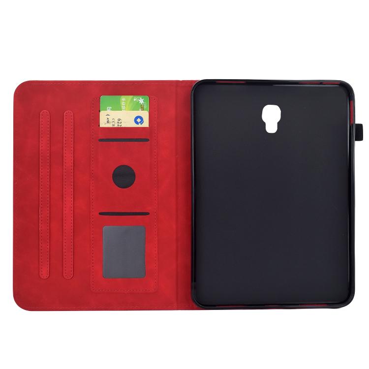 For Samsung Galaxy Tab A 10.5 / T590 Plum Blossom Embossed Smart Leather Tablet Case