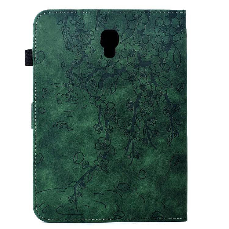 For Samsung Galaxy Tab A 10.5 / T590 Plum Blossom Embossed Smart Leather Tablet Case