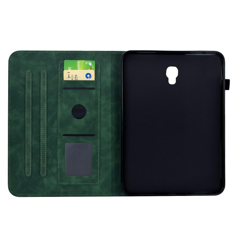 For Samsung Galaxy Tab A 10.5 / T590 Plum Blossom Embossed Smart Leather Tablet Case