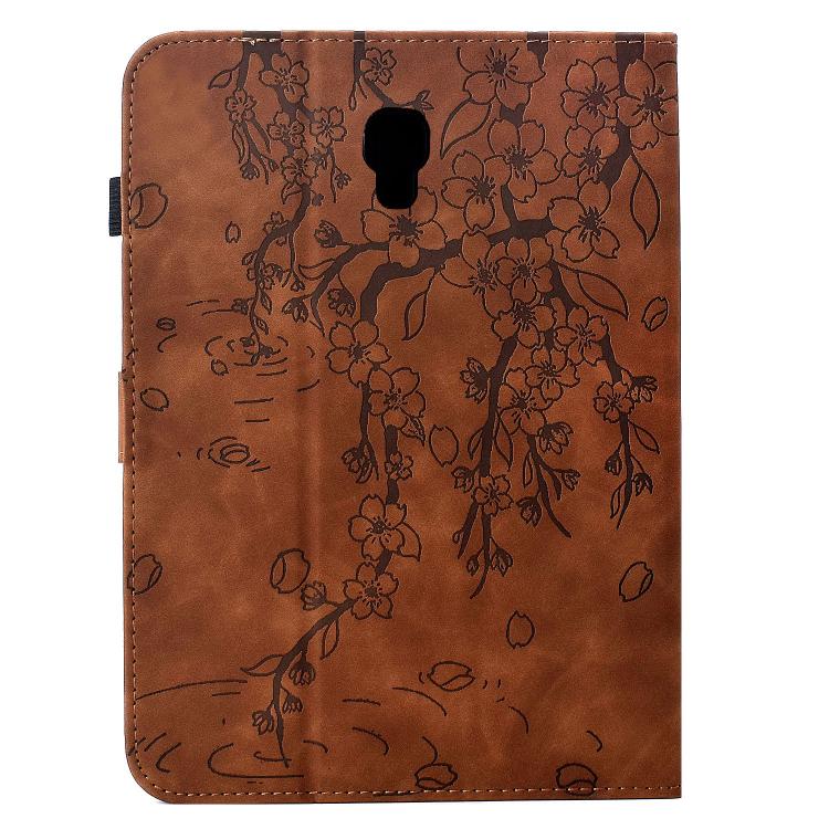 For Samsung Galaxy Tab A 10.5 / T590 Plum Blossom Embossed Smart Leather Tablet Case