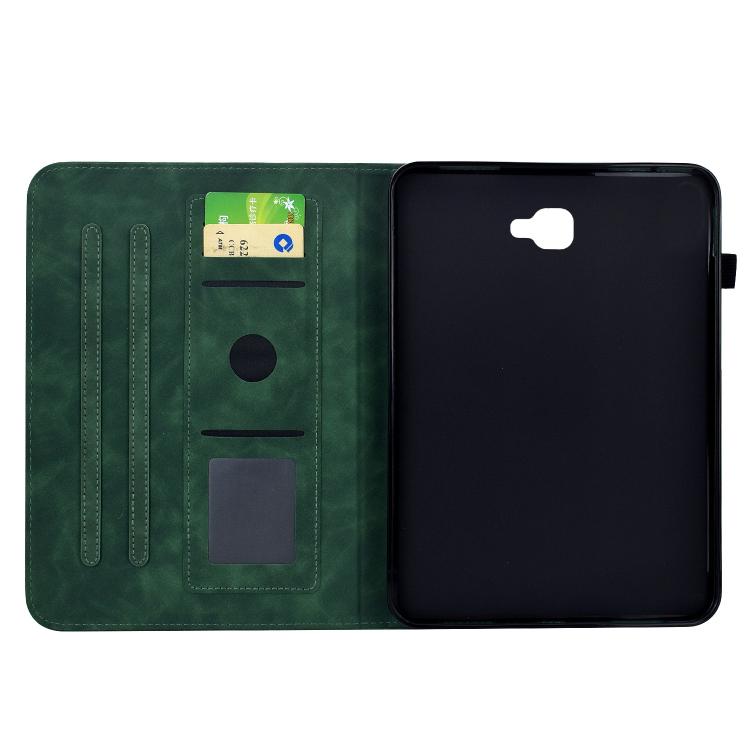 For Samsung Galaxy Tab A 10.1 / T580 Plum Blossom Embossed Smart Leather Tablet Case