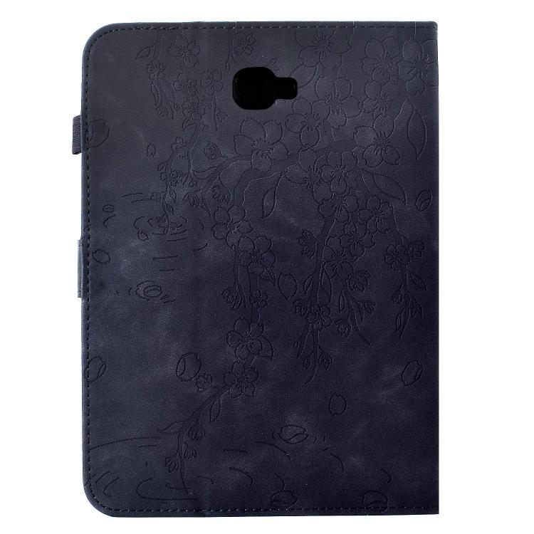 For Samsung Galaxy Tab A 10.1 / T580 Plum Blossom Embossed Smart Leather Tablet Case