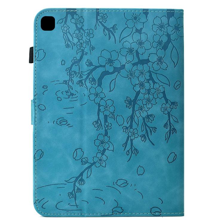For Samsung Galaxy Tab S5e / T720 Plum Blossom Embossed Smart Leather Tablet Case