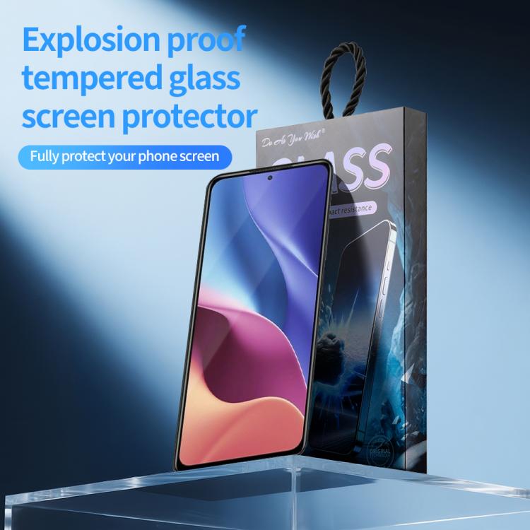 For Redmi K40 Pro Do As You Wish Silk Screen Printed HD Tempered Glass Film - Black