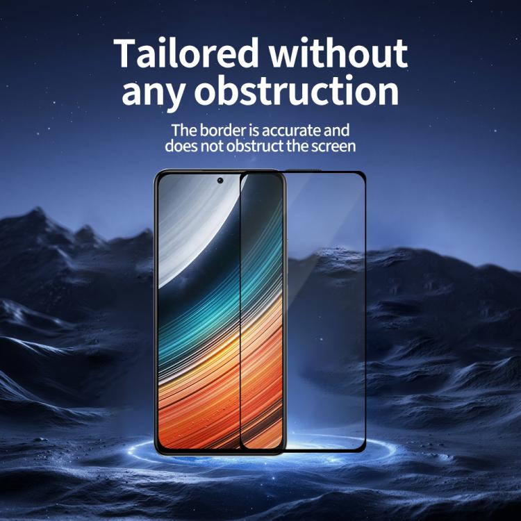 For Redmi K40S Do As You Wish Silk Screen Printed HD Tempered Glass Film - Black