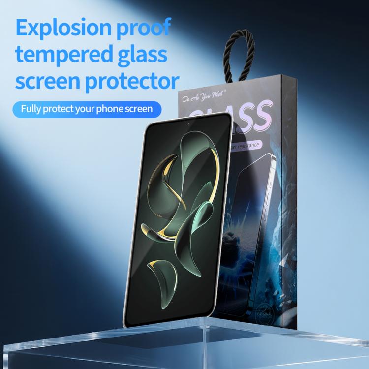 For Redmi K60 Ultra Do As You Wish Silk Screen Printed HD Tempered Glass Film - Black