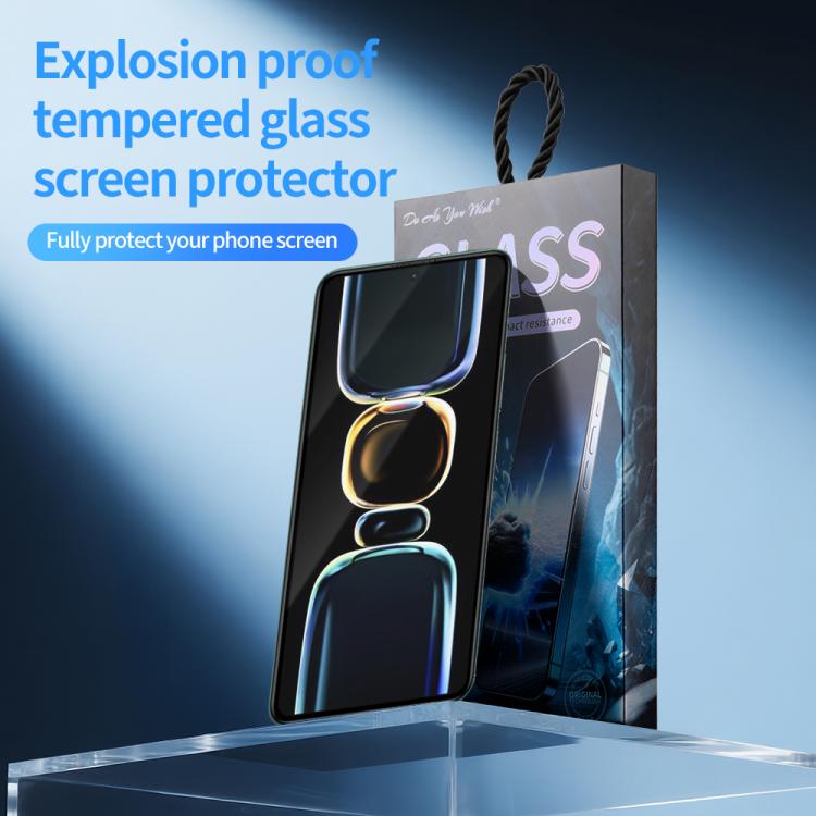 For Redmi K60E Do As You Wish Silk Screen Printed HD Tempered Glass Film - Black