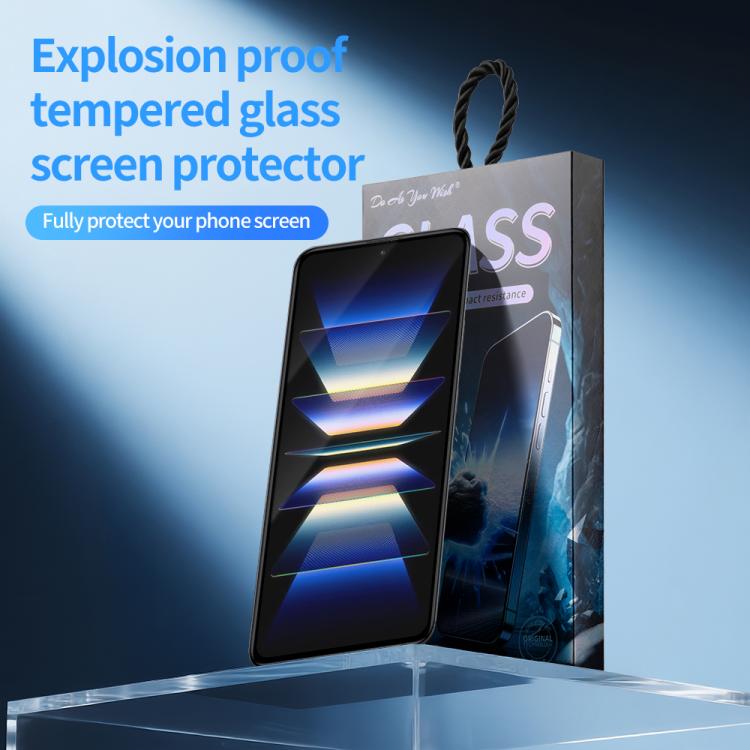 For Redmi K60 Pro Do As You Wish Silk Screen Printed HD Tempered Glass Film - Black