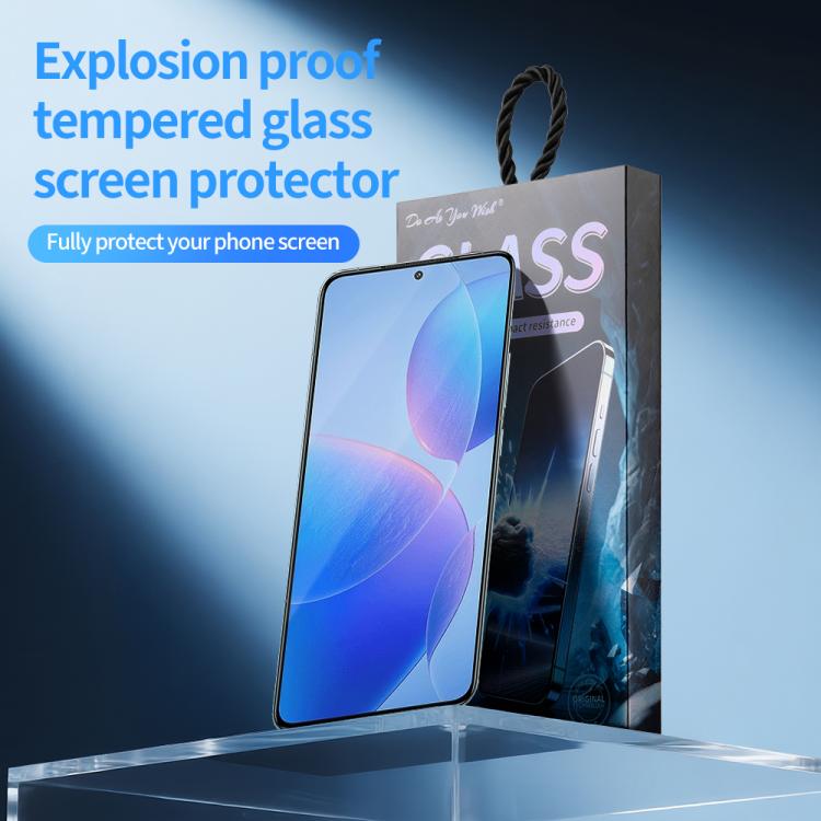 For Redmi K70 Pro Do As You Wish Silk Screen Printed HD Tempered Glass Film - Black
