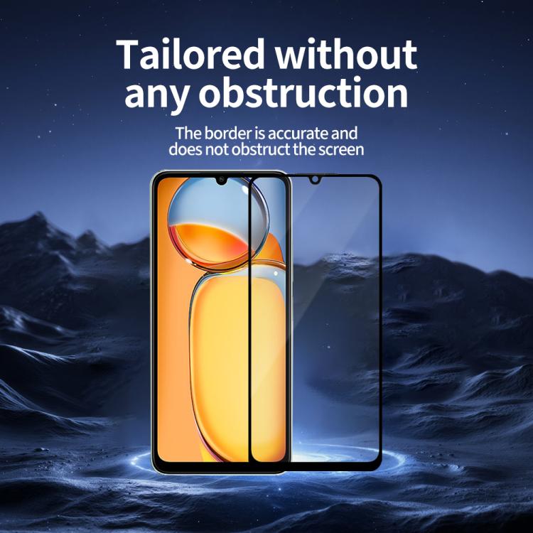 For Redmi 13C 4G Do As You Wish Silk Screen Printed HD Tempered Glass Film - Black
