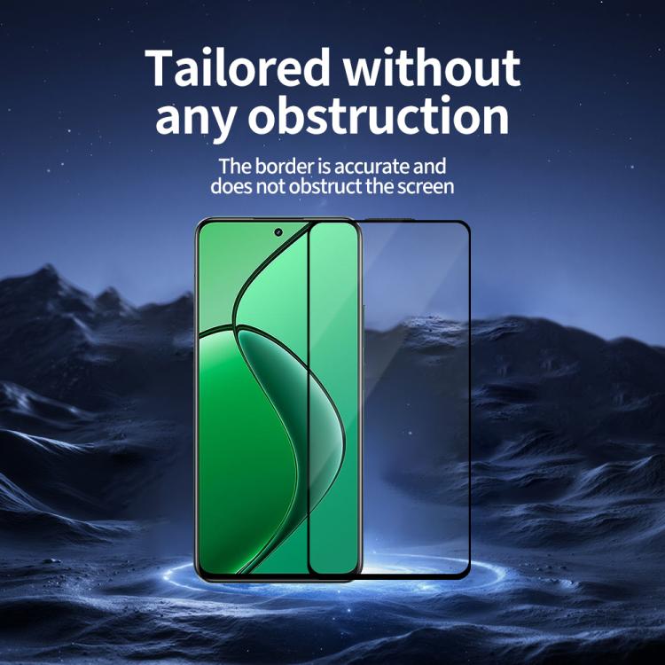 For Redmi 13 4G Do As You Wish Silk Screen Printed HD Tempered Glass Film - Black