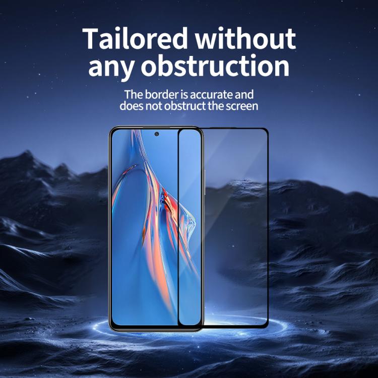 For Redmi Note 11E Pro Do As You Wish Silk Screen Printed HD Tempered Glass Film - Black
